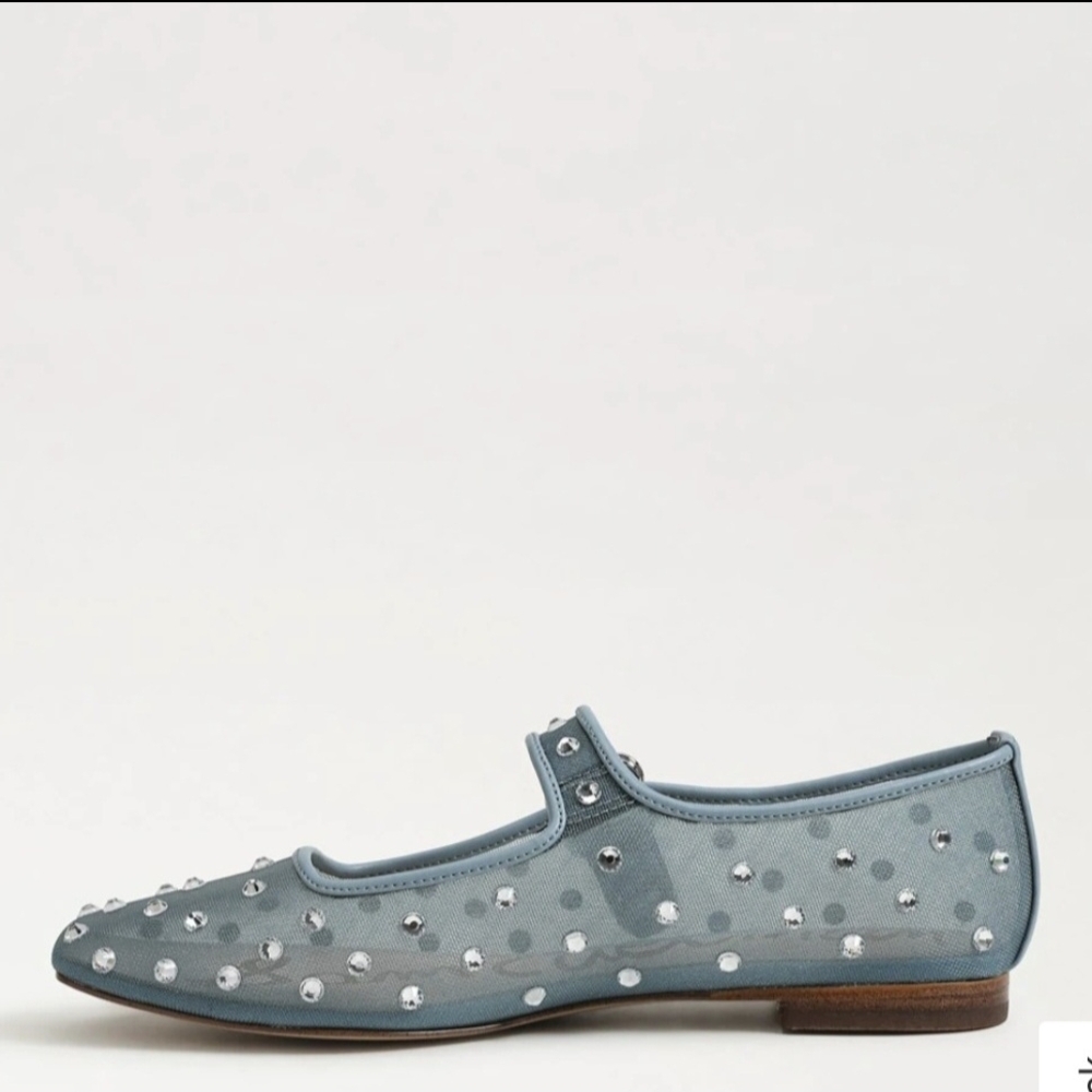 Sam Edelman Michaela Shine Coastal Blue Mesh Mary Jane Women sizes 7 NIB - Picture 4 of 8